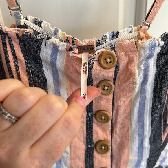 Free People Lilah Striped Smocked Midi Tube Dress - Picture 4 of 6